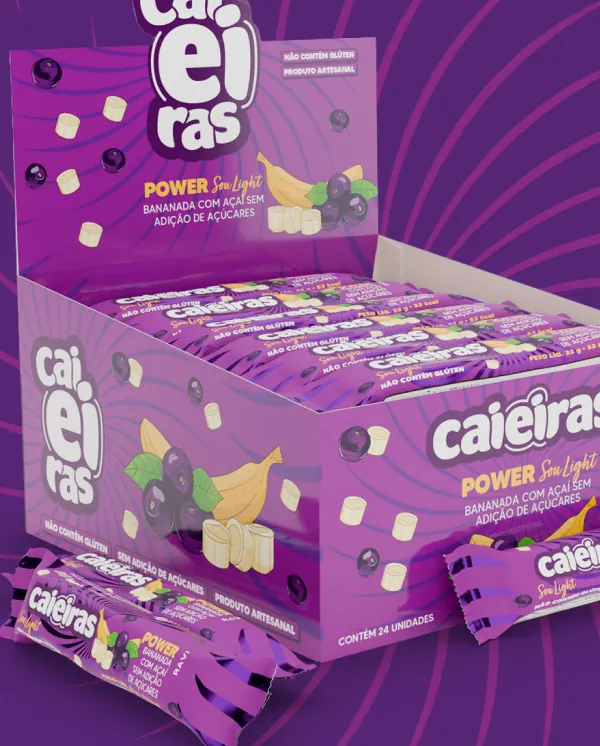 Display roxo das barras Caieiras Power