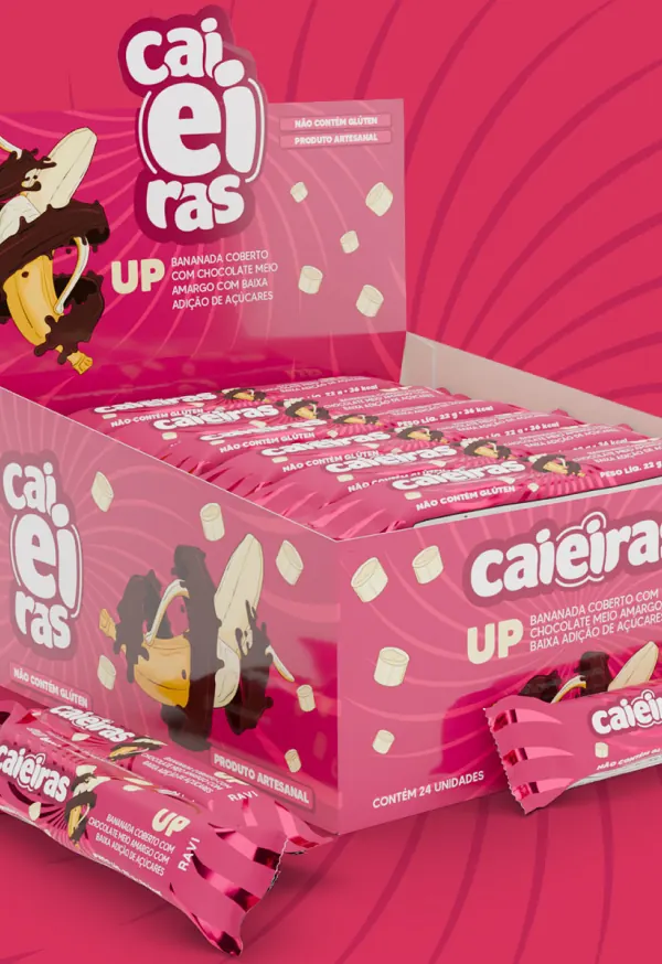 Display rosa das barras Caieiras Up