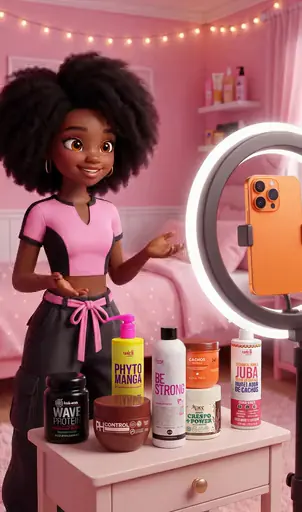 Vídeo da Dermabox com personagem 3D gravando conteúdo