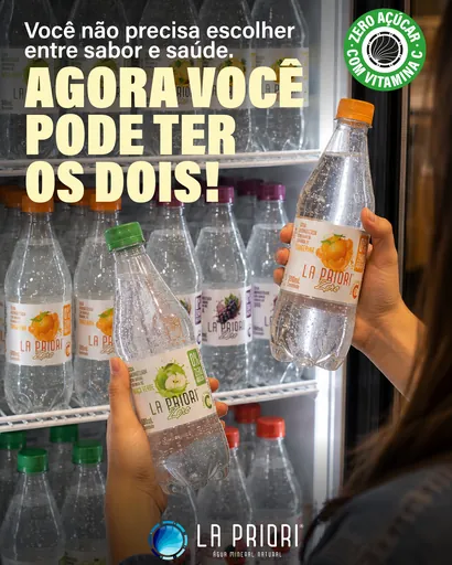 Post da La Priori sobre a água com sabor e zero açúcar