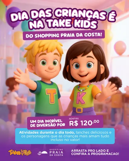 Post da Take Kids para o Dia das Crianças