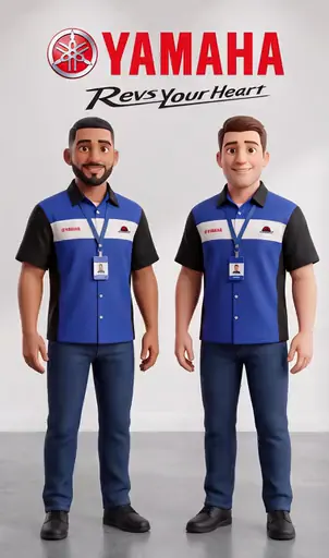 Vídeo da Yamaha com atendentes em 3D